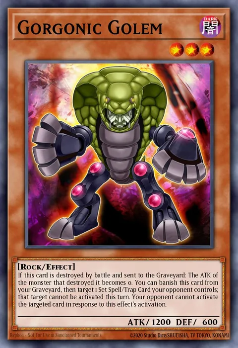 Gorgonic Golem, card LVAL-EN011 from Legacy of the Valiant