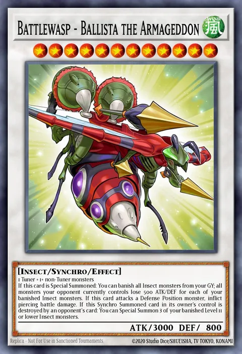 Battlewasp - Ballista the Armageddon, carte BLHR-EN039 de Battles of Legend: Hero's Revenge