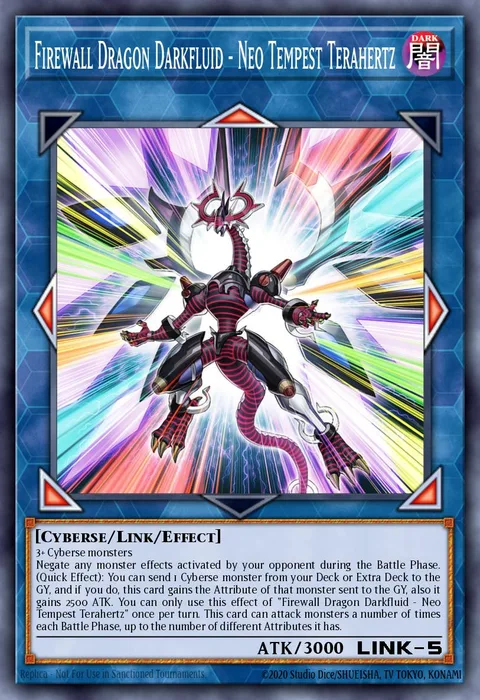 Firewall Dragon Darkfluid - Neo Tempest Terahertz, carte MAZE-EN028 de Maze of Memories