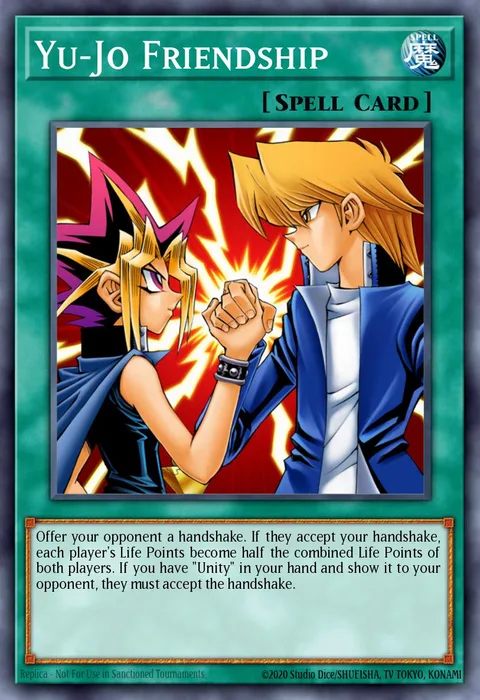 Yu-Jo Friendship, card JUMP-EN007 from Weekly Shonen Jump April 2017 membership promotional card