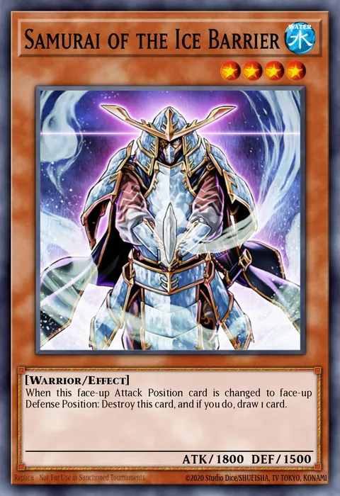 Samurai of the Ice Barrier, card HA03-EN019 from Hidden Arsenal 3