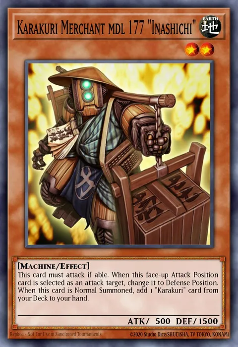 Karakuri Merchant mdl 177 "Inashichi", card STBL-EN020 from Starstrike Blast