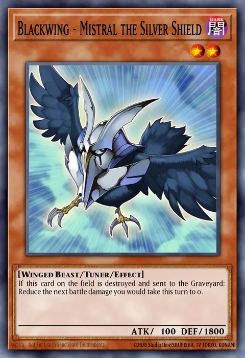 Blackwing - Mistral the Silver Shield, card ANPR-EN004 from Ancient Prophecy