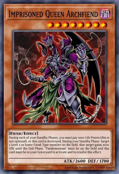 Imprisoned Queen Archfiend, card PTDN-EN032 from Phantom Darkness