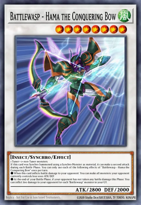 Battlewasp - Hama the Conquering Bow, card BLHR-EN038 from Battles of Legend: Hero's Revenge