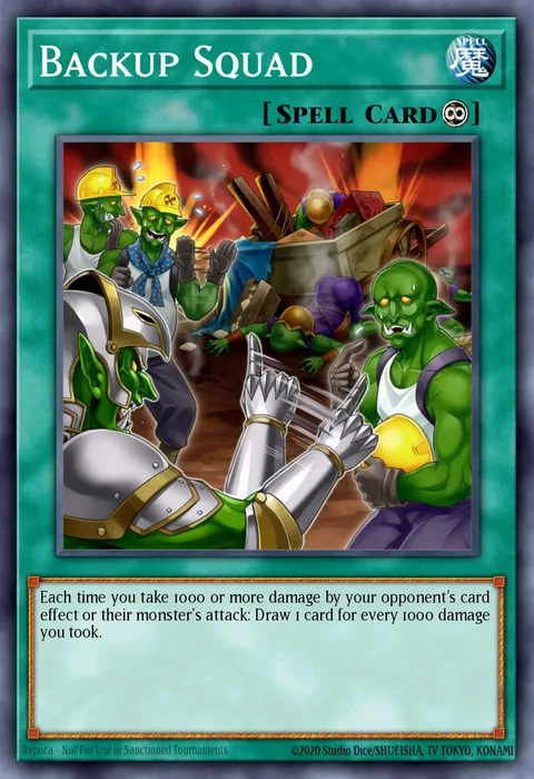 Backup Squad, carte SGX3-ENG13 de Speed Duel GX: Duelists of Shadows