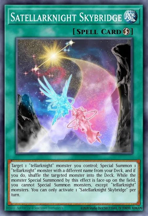 Satellarknight Skybridge, card MP15-EN102 from 2015 Mega-Tin Mega Pack
