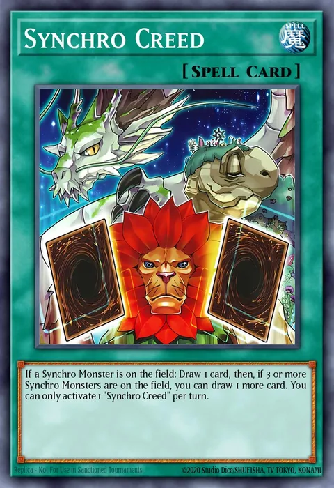 Synchro Creed, card BLTR-EN029 from Battles of Legend: Terminal Revenge