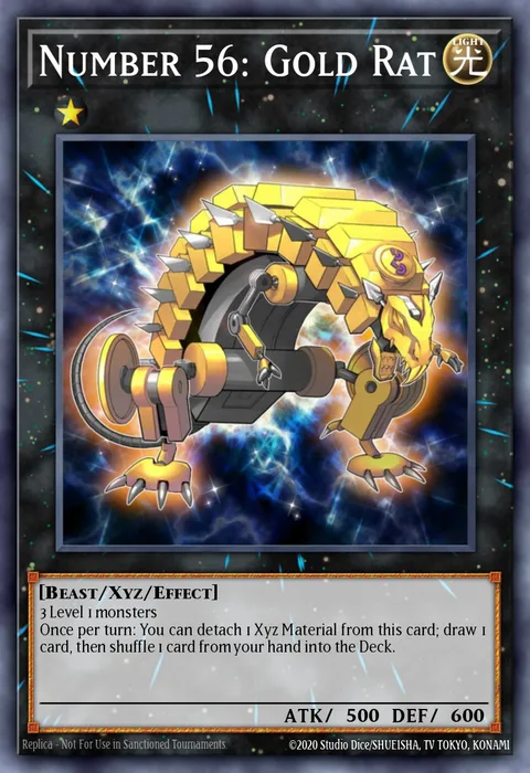 Number 56: Gold Rat, card ZTIN-EN013 from Zexal Collection Tin