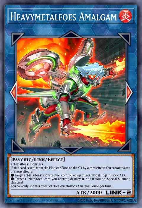 Heavymetalfoes Amalgam, card MP22-EN027 from 2022 Tin of the Pharaoh's Gods