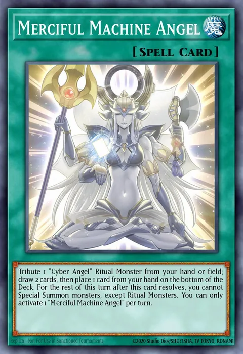 Merciful Machine Angel, card LED4-EN014 from Legendary Duelists: Sisters of the Rose