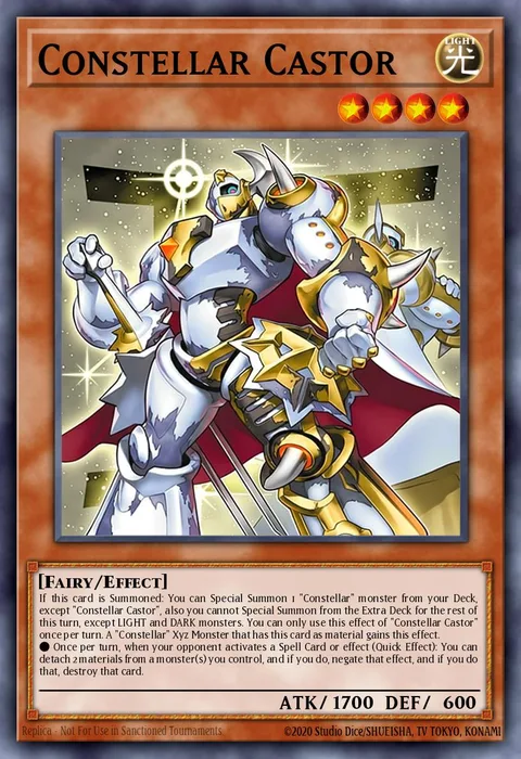 Constellar Castor, carte BLGG-EN016 de Battles of Legend: Glorious Gallery