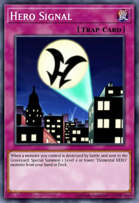 Hero Signal, card SGX3-ENA18 from Speed Duel GX: Duelists of Shadows
