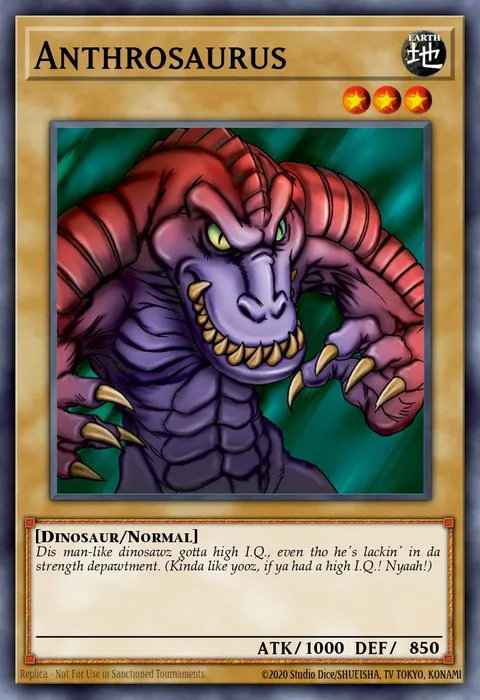 Anthrosaurus, carte SS03-ENA06 de Speed Duel Starter Decks: Ultimate Predators