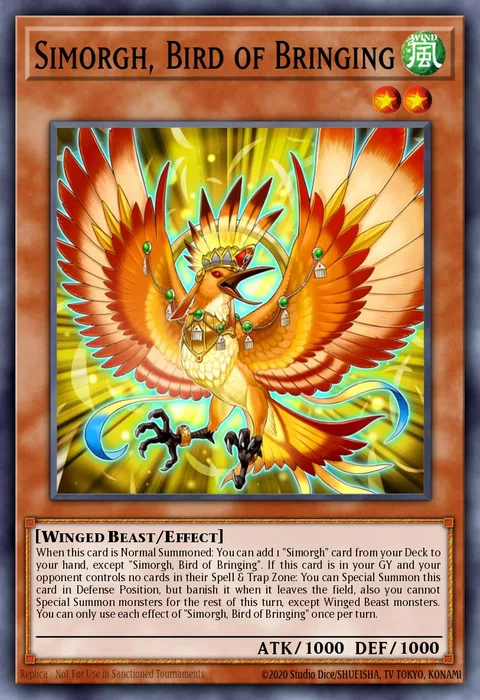 Simorgh, Bird of Bringing, carte RIRA-EN018 de Rising Rampage