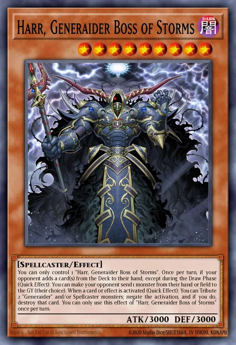 Harr, Generaider Boss of Storms, carte ETCO-EN027 de Eternity Code