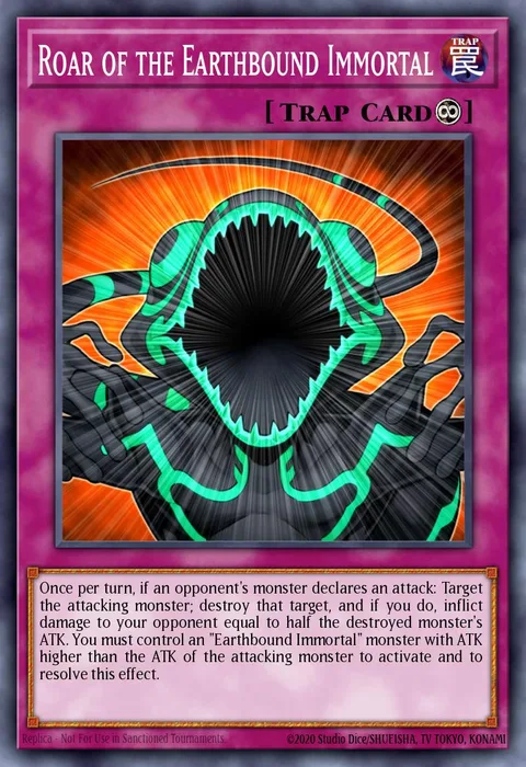Roar of the Earthbound Immortal, card SOVR-EN071 from Stardust Overdrive