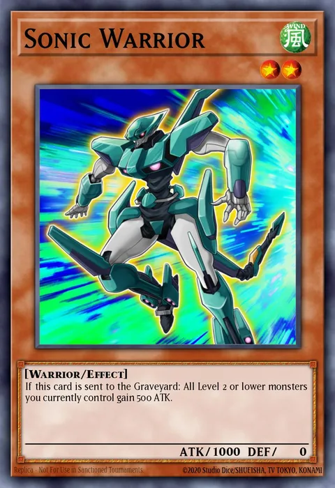 Sonic Warrior, card SDSE-EN012 from Synchron Extreme Structure Deck