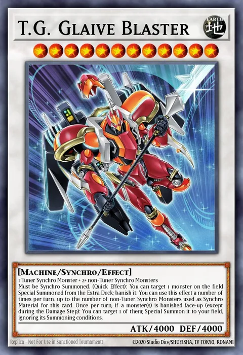 T.G. Glaive Blaster, card AGOV-EN036 from Age of Overlord
