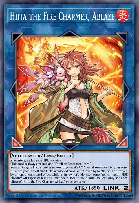 Hiita the Fire Charmer, Ablaze, card SAST-EN056 from Savage Strike