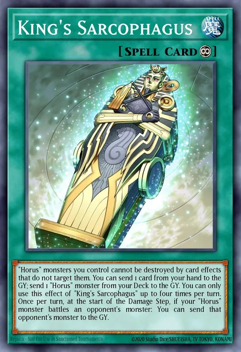 King's Sarcophagus, card CH02-EN037 from THE CHRONICLES DECK: Spirit Charmers (All-Foil Edition)