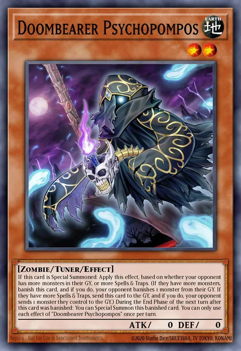 Doombearer Psychopompos, card DAMA-EN028 from Dawn of Majesty