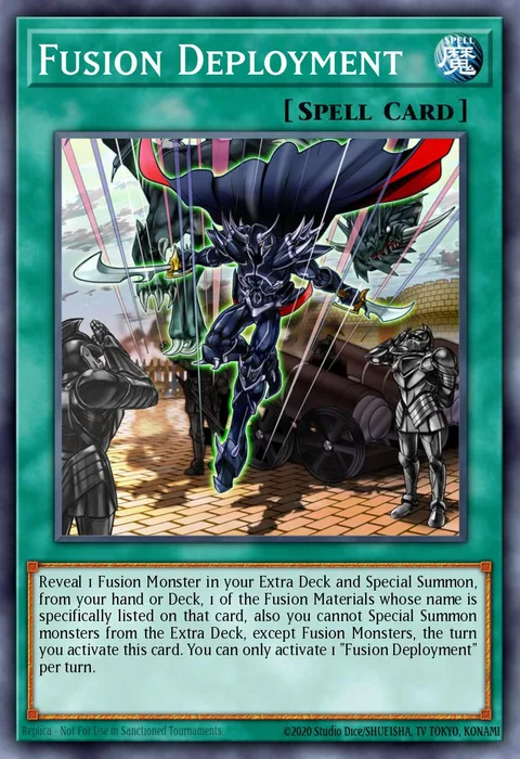 Fusion Deployment, card CH01-EN029 from THE CHRONICLES DECK: The Fallen & The Virtuous (All-Foil Edition)