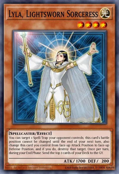 Lyla, Lightsworn Sorceress, card WGRT-EN022 from War of the Giants Reinforcements