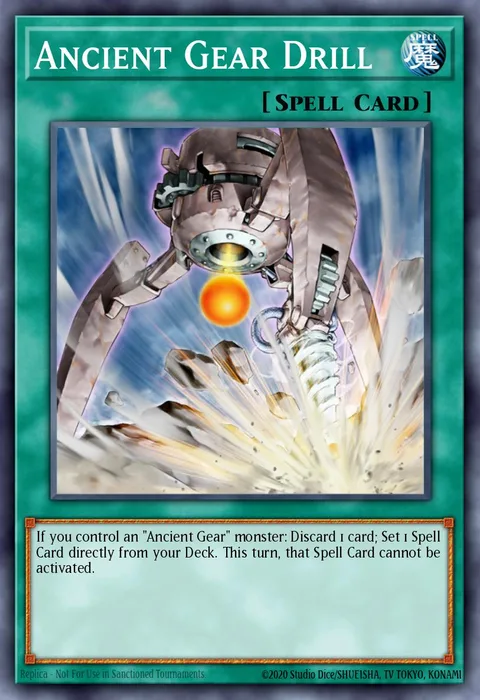 Ancient Gear Drill, card SD10-EN022 from Structure Deck: Machine Re-Volt