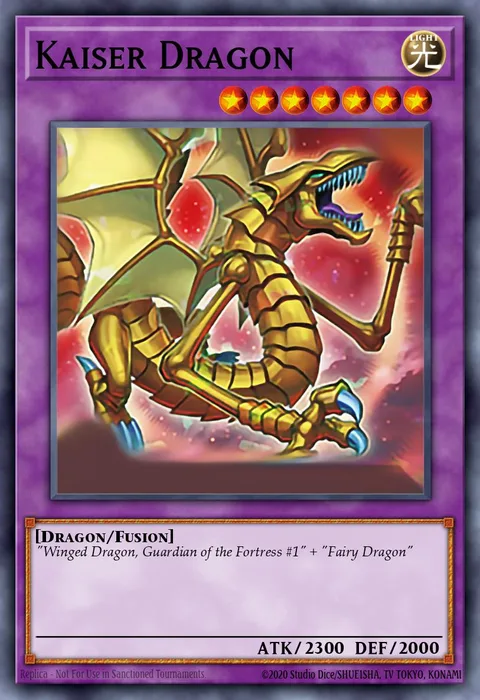 Kaiser Dragon, card MDP2-EN011 from McDonald's Promotional Cards 2
