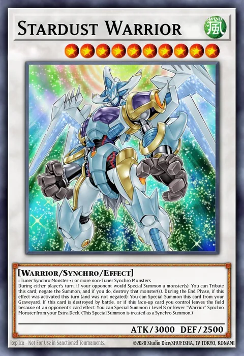 Stardust Warrior, carte LED8-EN052 de Legendary Duelists: Synchro Storm