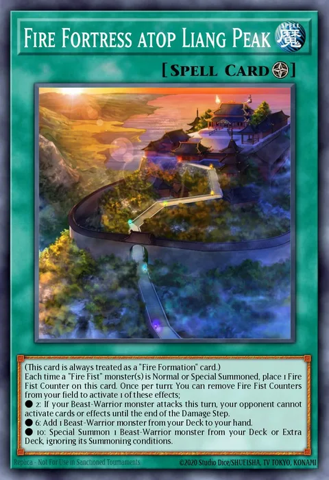 Fire Fortress atop Liang Peak, card FIGA-EN018 from Fists of the Gadgets
