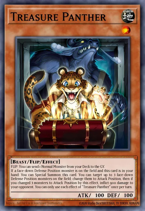 Treasure Panther, card MZMU-EN053 from Maze of Muertos