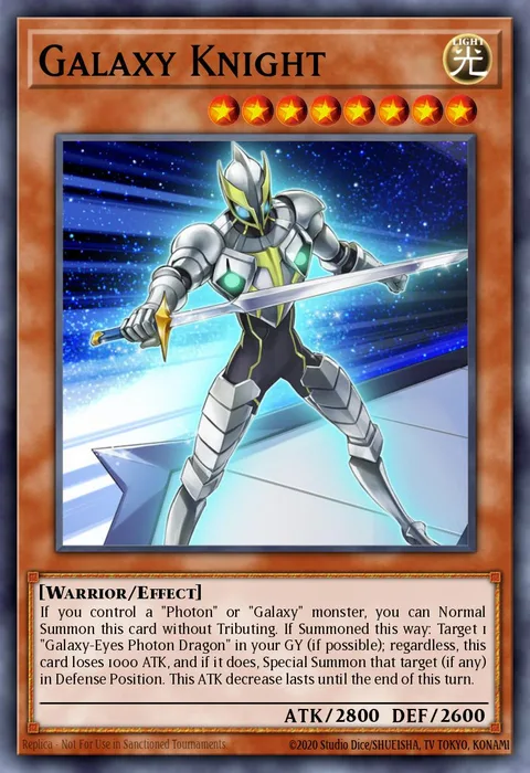 Galaxy Knight, card ZTIN-EN012 from Zexal Collection Tin