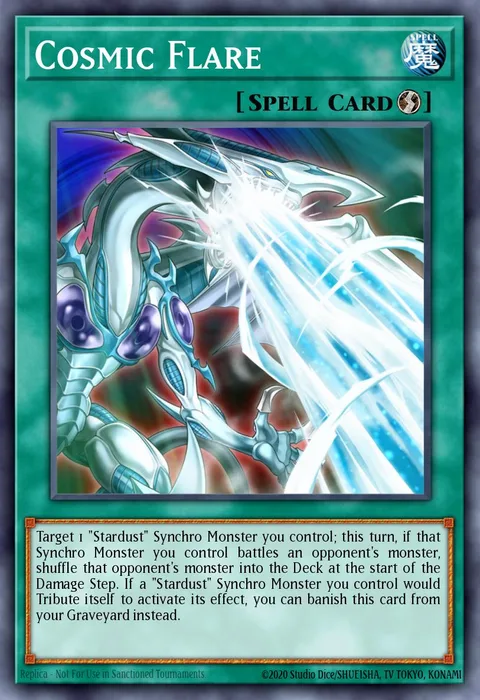 Cosmic Flare, carte DUSA-EN036 de Duelist Saga