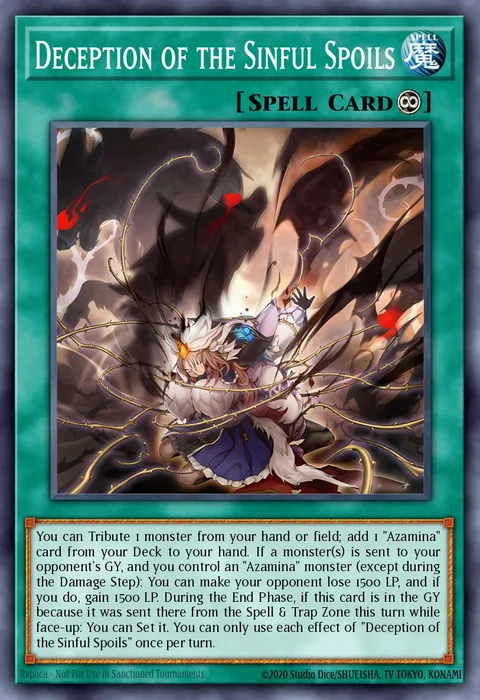 Deception of the Sinful Spoils, carte MP25-EN113 de 2025 Mega-Pack Tin
