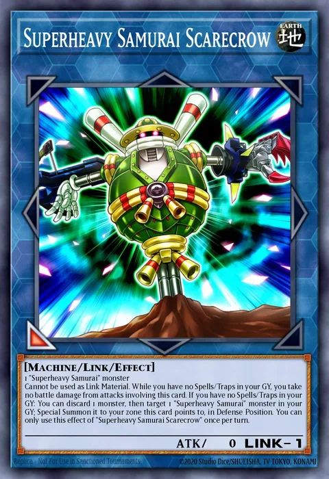 Superheavy Samurai Scarecrow, card MP21-EN165 from 2021 Tin of Ancient Battles