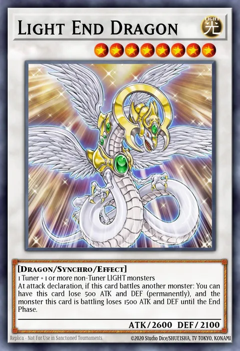Light End Dragon, card LCGX-EN189 from Legendary Collection 2: The Duel Academy Years Mega Pack