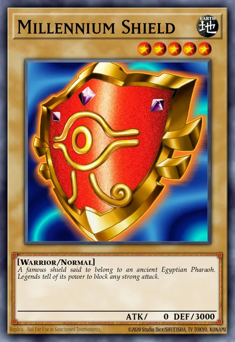 Millennium Shield, card GLD4-EN001 from Gold Series 4: Pyramids Edition