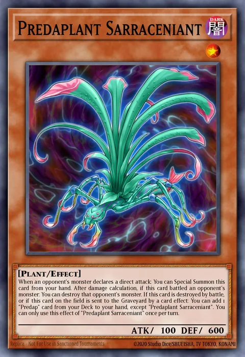 Predaplant Sarraceniant, card FUEN-EN001 from Fusion Enforcers