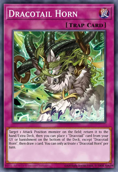 Dracotail Horn, carte JUSH-EN010 de Justice Hunters