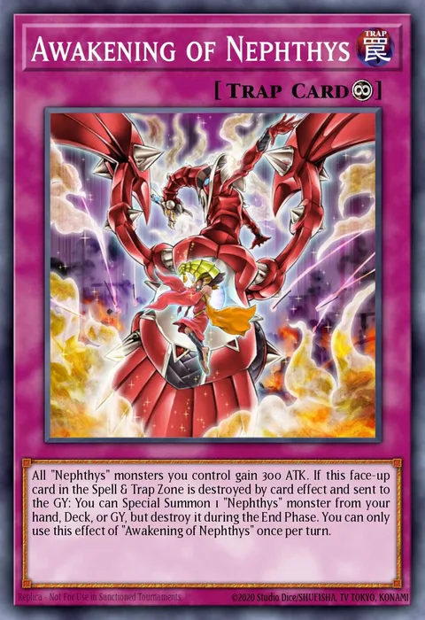 Awakening of Nephthys, card HISU-EN011 from Hidden Summoners