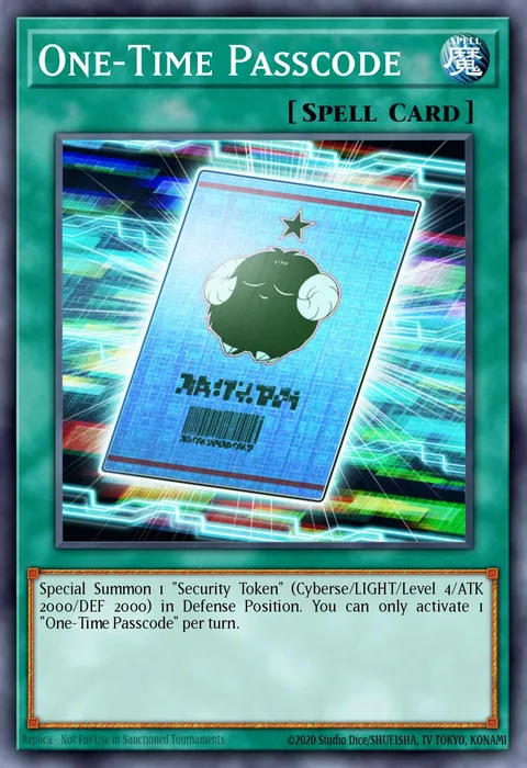 One-Time Passcode, card EGS1-EN031 from Egyptian God Deck: Slifer the Sky Dragon