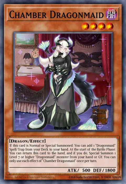 Chamber Dragonmaid, card BLMM-EN062 from Battles of Legend: Monster Mayhem