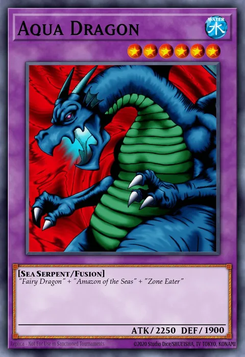 Aqua Dragon, card MDP2-EN013 from McDonald's Promotional Cards 2