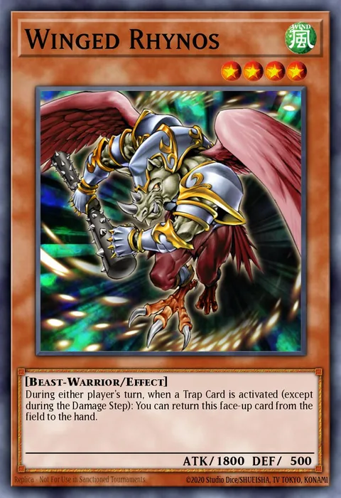 Winged Rhynos, card BP03-EN030 from Battle Pack 3: Monster League