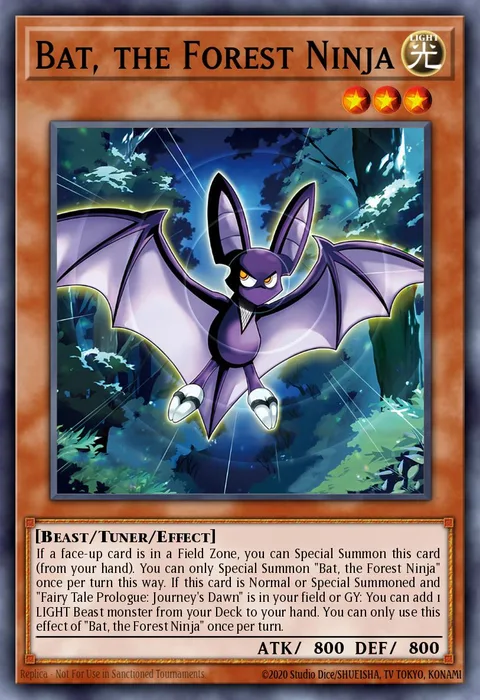 Bat, the Forest Ninja, card BLMM-EN034 from Battles of Legend: Monster Mayhem