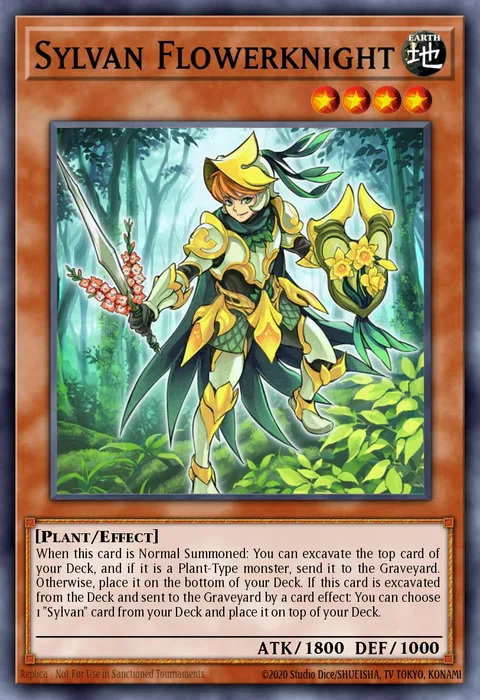 Sylvan Flowerknight, card LVAL-EN018 from Legacy of the Valiant