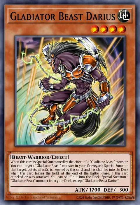 Gladiator Beast Darius, card PTDN-EN031 from Phantom Darkness