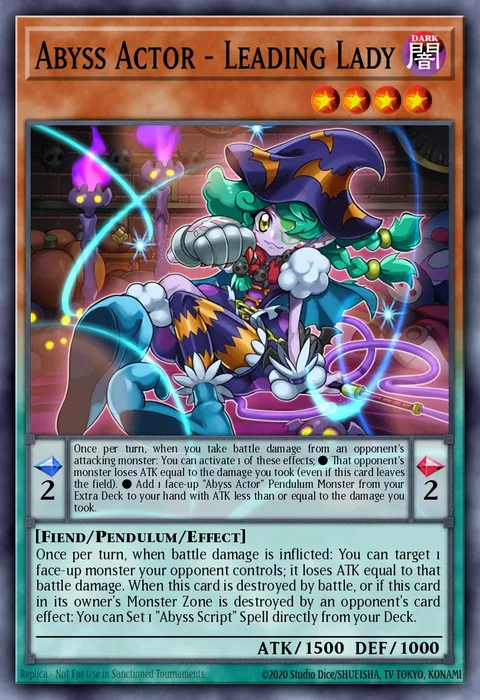 Abyss Actor - Leading Lady, card DESO-EN021 from Destiny Soldiers